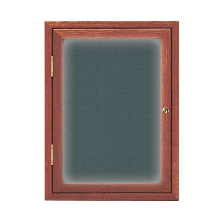 Double Door Enclosed Radius EZ Tack Board,48x36,Header,Satin/Black